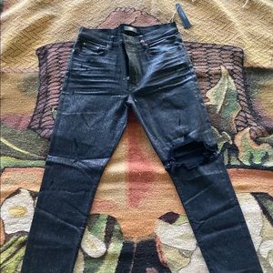 Mike AMIRI glitter broken jeans mbbkn-glt BLACK